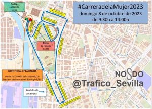 Cortes de tráfico en La Rábida y Palos de la Frontera por el dispositivo para la Carrera de la Mujer de Sevilla